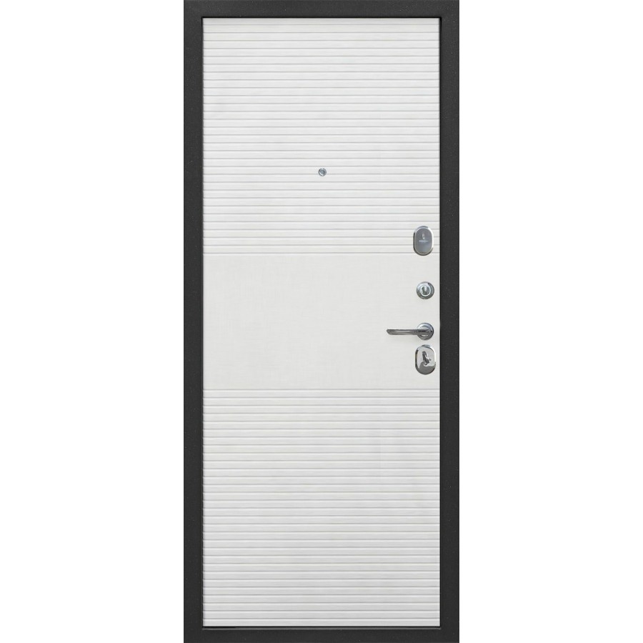 Дверь входная Гарда Серебро Белый Ясень 7,5