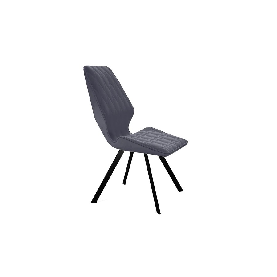 Стул «Матэо» Черный муар, Микровелюр BRENDY Graphite