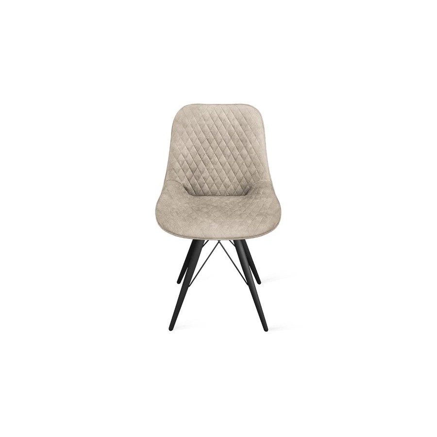 Стул «Оливер» К3 Черный муар, Микровелюр Wellmart Dark Beige