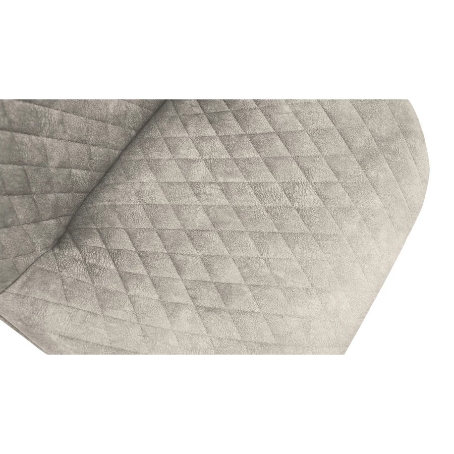 Стул «Оливер» К3 Белый матовый, Микровелюр Wellmart Dark Beige