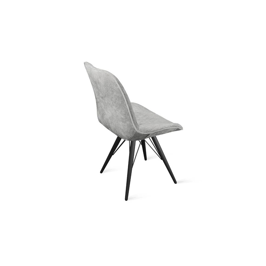 Стул «Оливер» К3 Черный муар, Микровелюр Wellmart Silver