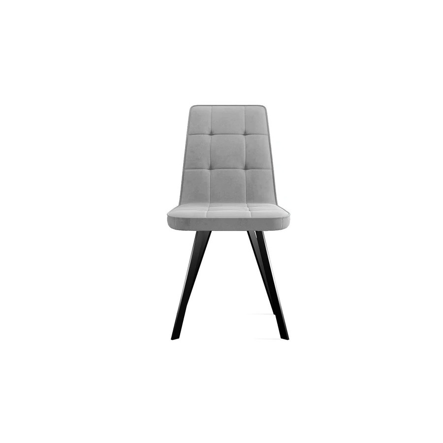 Стул «Рони» Черный муар, Микровелюр BRENDY Grey