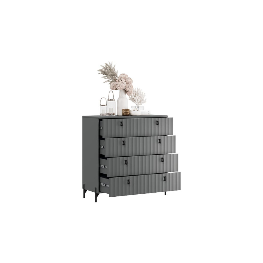 Комод «Тиффани» - 407.003.000 Серый графит, Графит матовый