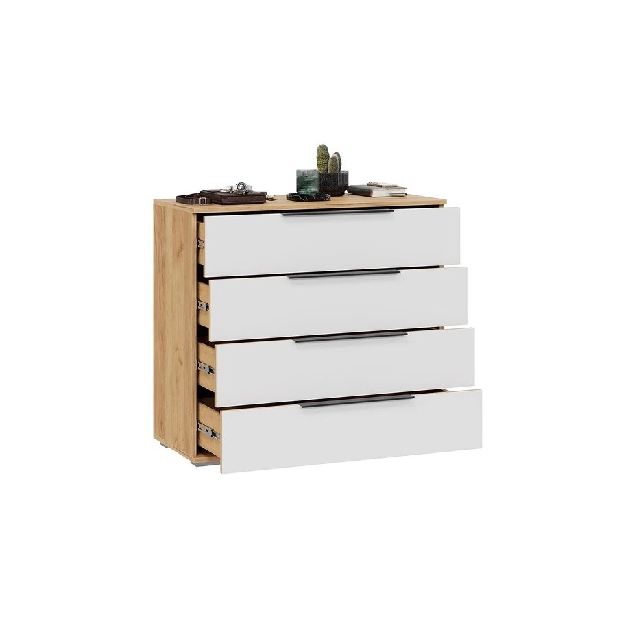 Комод «Джоли» - 405.003.000 Дуб Крафт золотой, Белый матовый