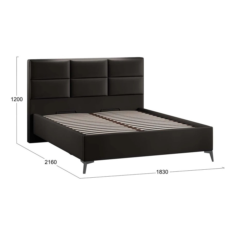 Кровать с ПМ «Делана» (с подъемным механизмом) Велюр Confetti Stone 160 см