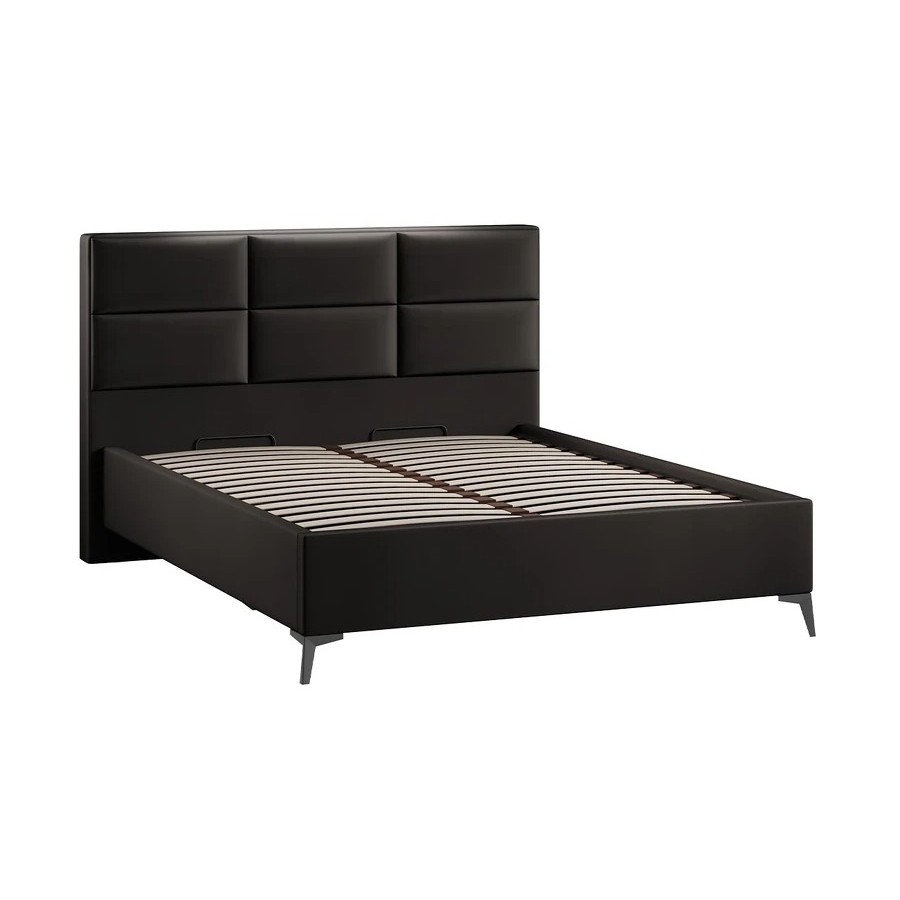 Кровать с ПМ «Делана» (с подъемным механизмом) Велюр Confetti Stone 160 см