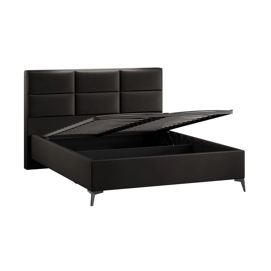 Кровать с ПМ «Делана» (с подъемным механизмом) Велюр Confetti Stone 160 см