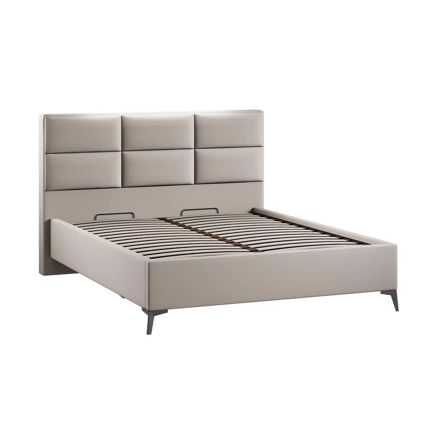 Кровать с ПМ «Делана» (с подъемным механизмом) Велюр Confetti Smoke 160 см