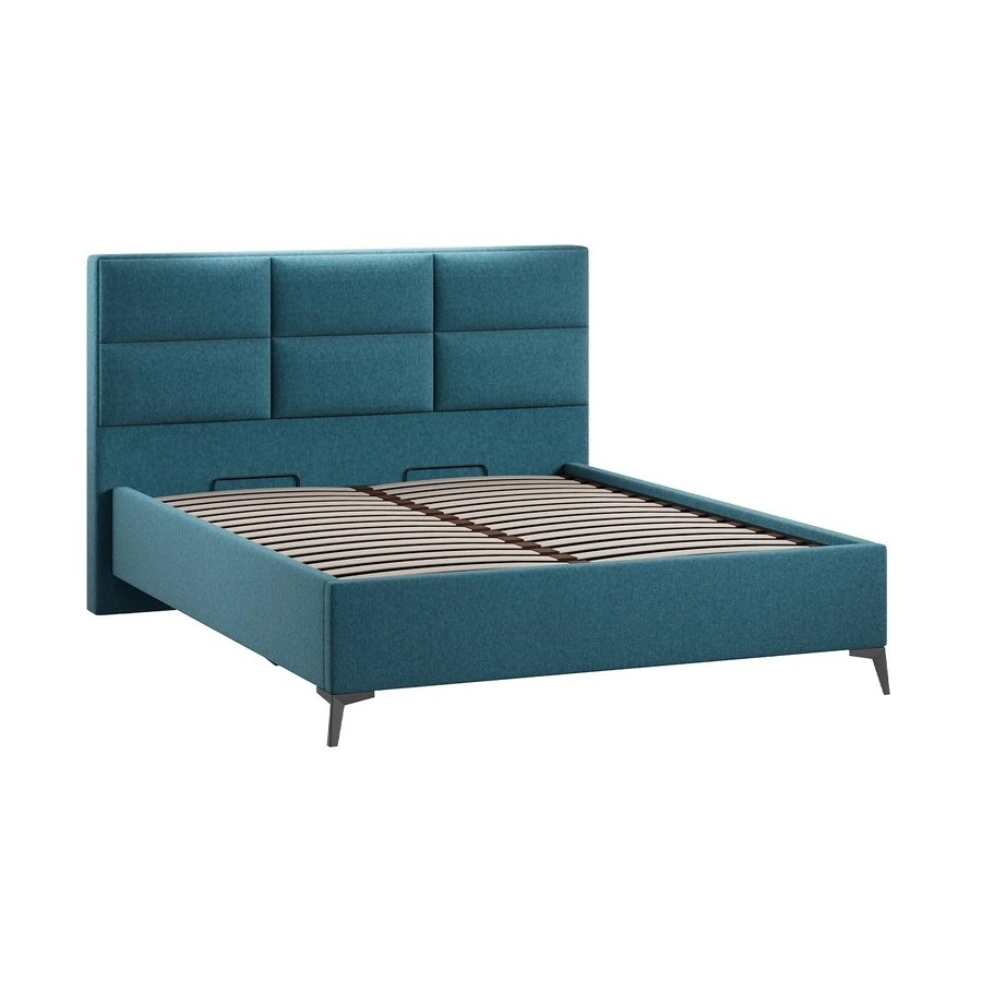 Кровать с ПМ «Делана» (с подъемным механизмом) Микровелюр Jercy Izumrud 160 см