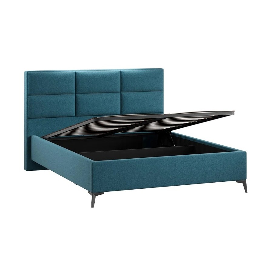 Кровать с ПМ «Делана» (с подъемным механизмом) Микровелюр Jercy Izumrud 160 см