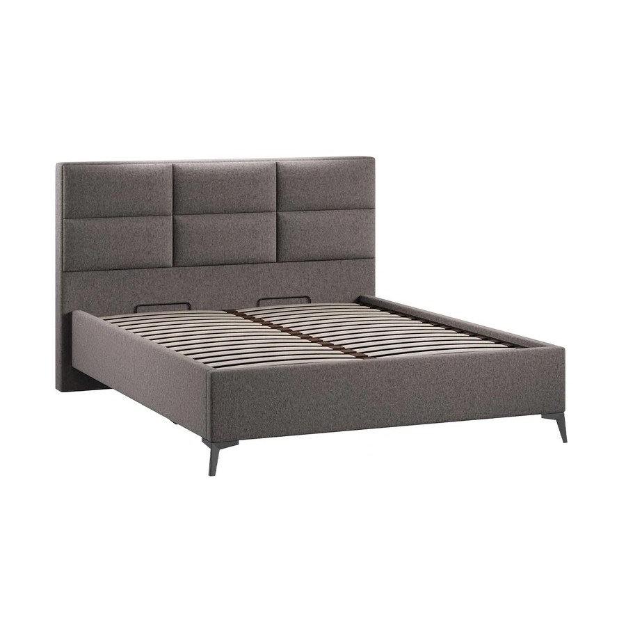 Кровать с ПМ «Делана» (с подъемным механизмом) Микровелюр Jercy Stone 160 см