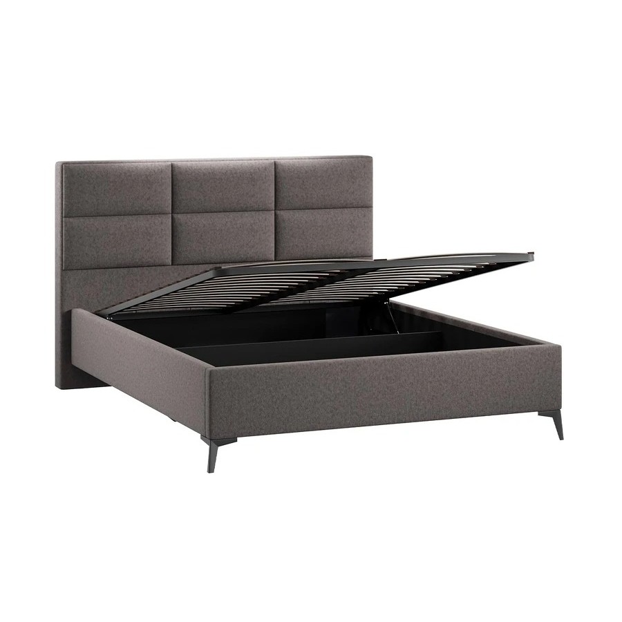 Кровать с ПМ «Делана» (с подъемным механизмом) Микровелюр Jercy Stone 160 см