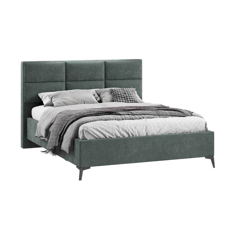 Кровать с ПМ «Делана» (с подъемным механизмом) Велюр Brut Forest 09 160 см