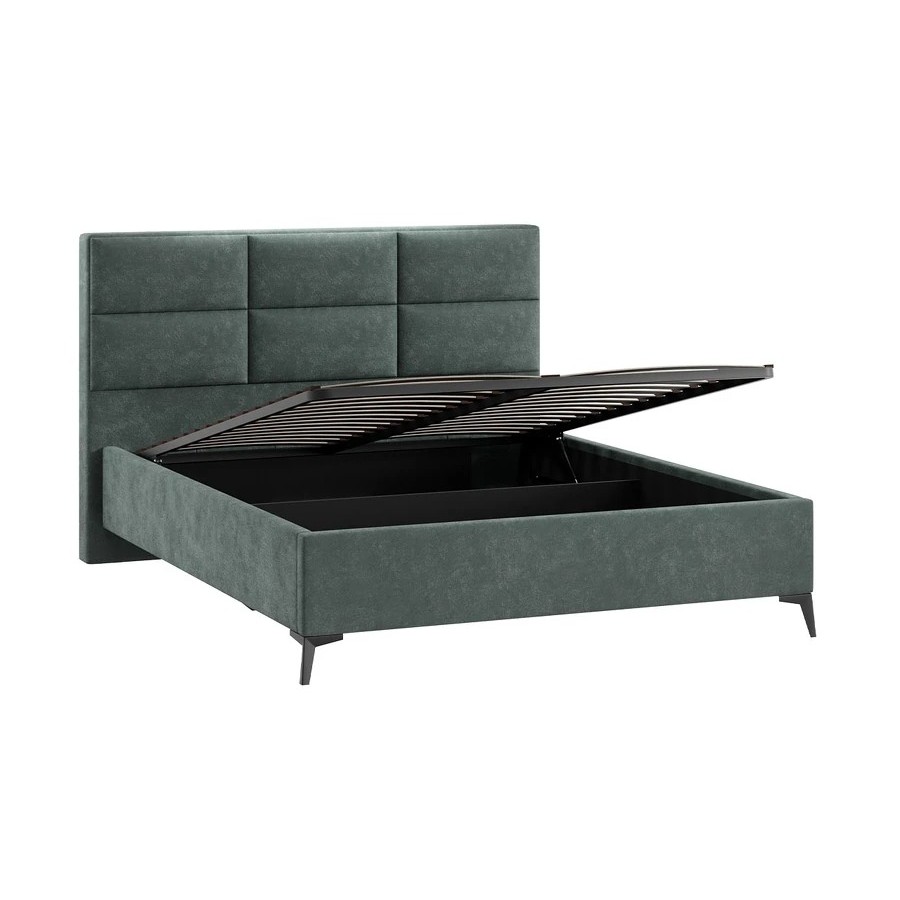 Кровать с ПМ «Делана» (с подъемным механизмом) Велюр Brut Forest 09 160 см