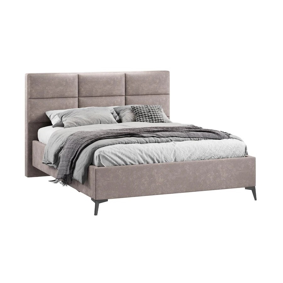 Кровать с ПМ «Делана» (с подъемным механизмом) Велюр Brut Mocco 06 160 см