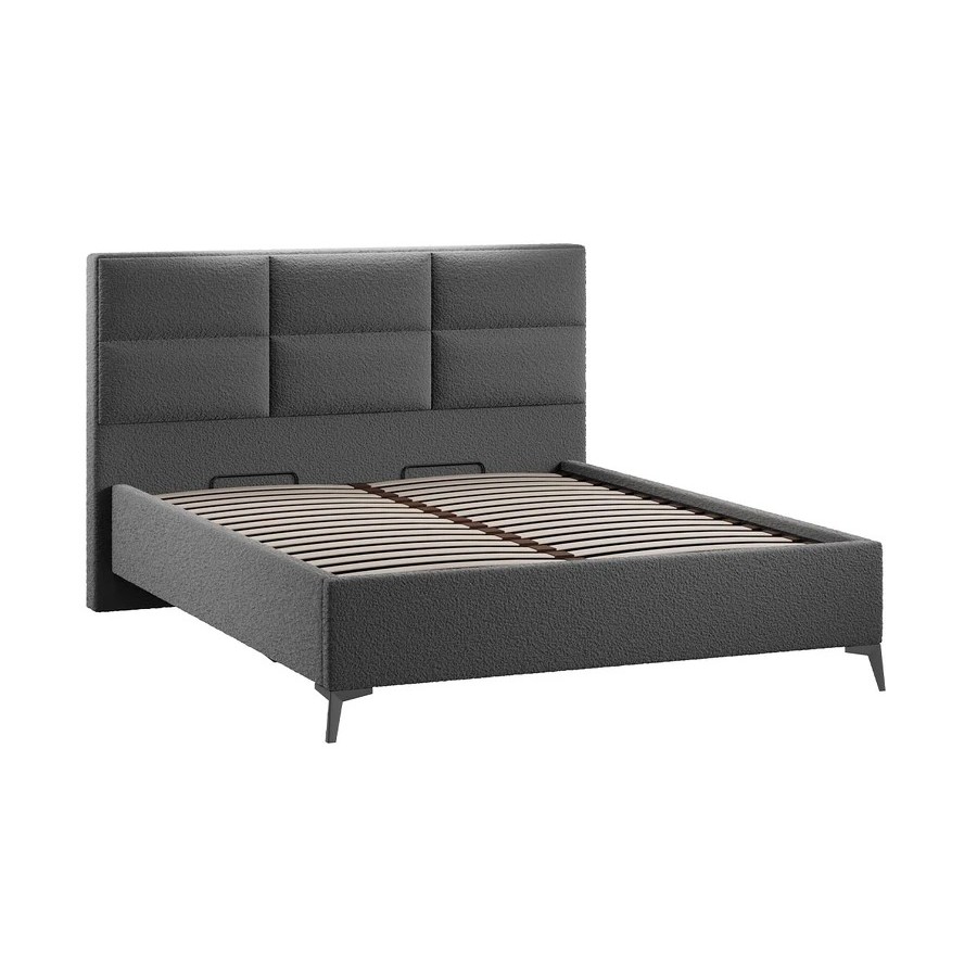 Кровать с ПМ «Делана» (с подъемным механизмом) Экомех Barni Grey 160 см