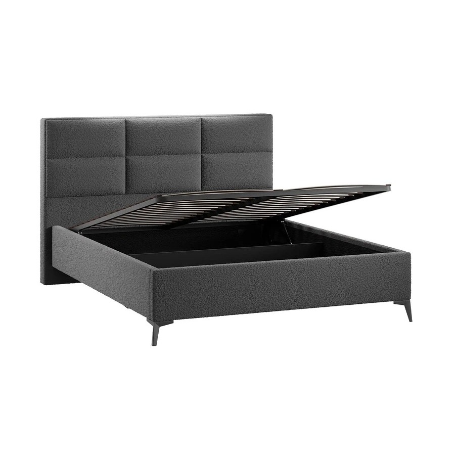 Кровать с ПМ «Делана» (с подъемным механизмом) Экомех Barni Grey 160 см