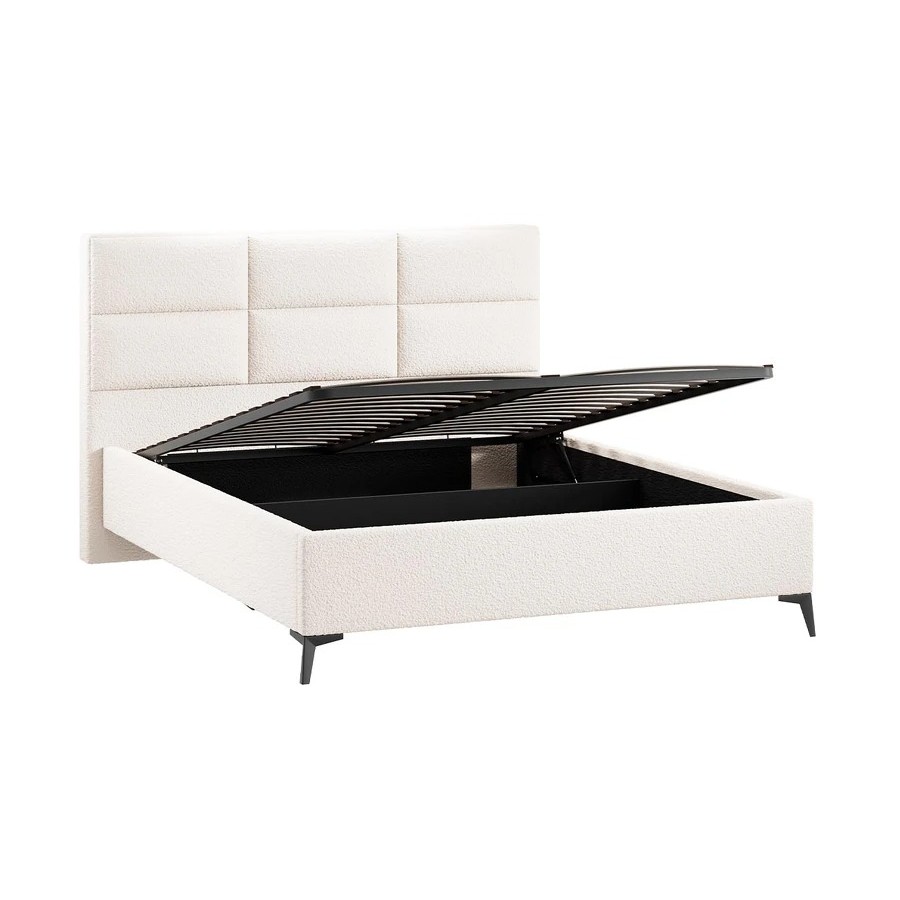 Кровать с ПМ «Делана» (с подъемным механизмом) Экомех Barni Milk 160 см