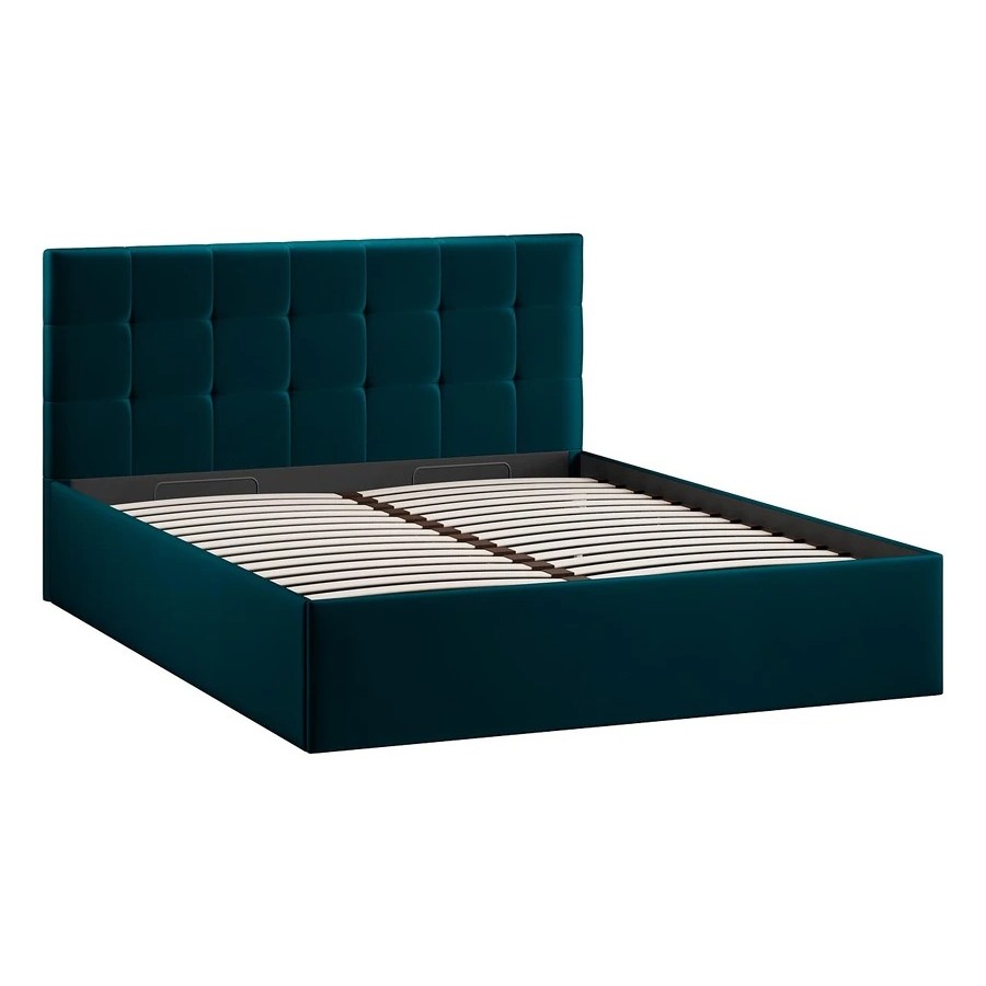 Кровать без ПМ «Джоли» Тип 1 (без подъемного механизма) Велюр Confetti Izumrud 160 см