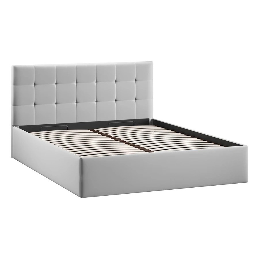 Кровать без ПМ «Джоли» Тип 1 (без подъемного механизма) Велюр Confetti Silver 160 см