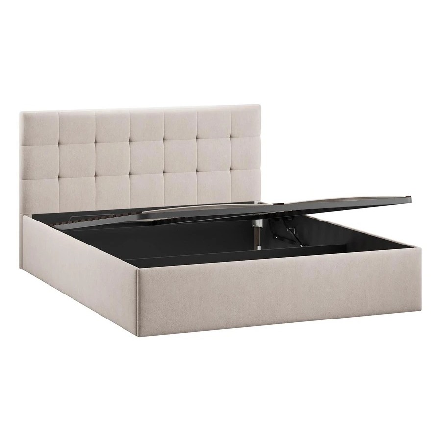 Кровать с ПМ «Джоли» Тип 1 (с подъемным механизмом) с заглушиной Велюр Мокко светлый 160 см