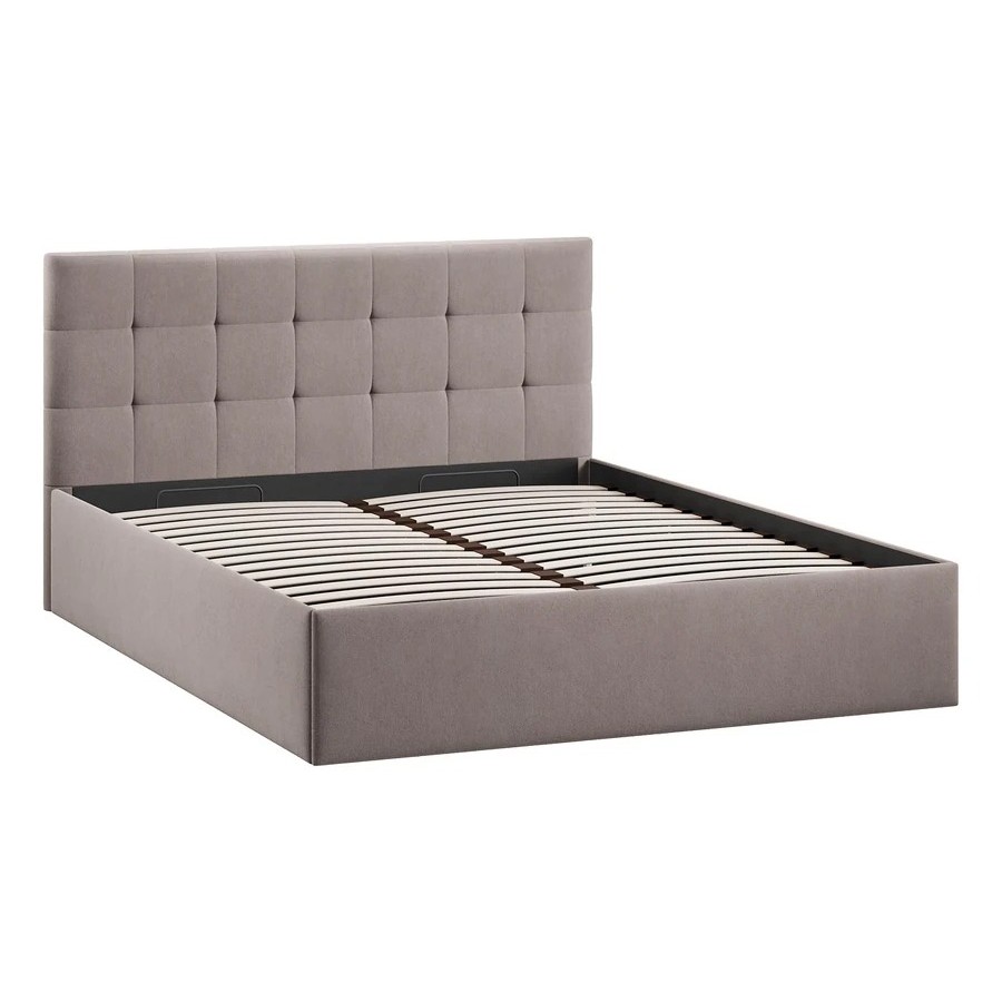 Кровать без ПМ «Джоли» Тип 1 (без подъемного механизма) Велюр Мокко темный 160 см