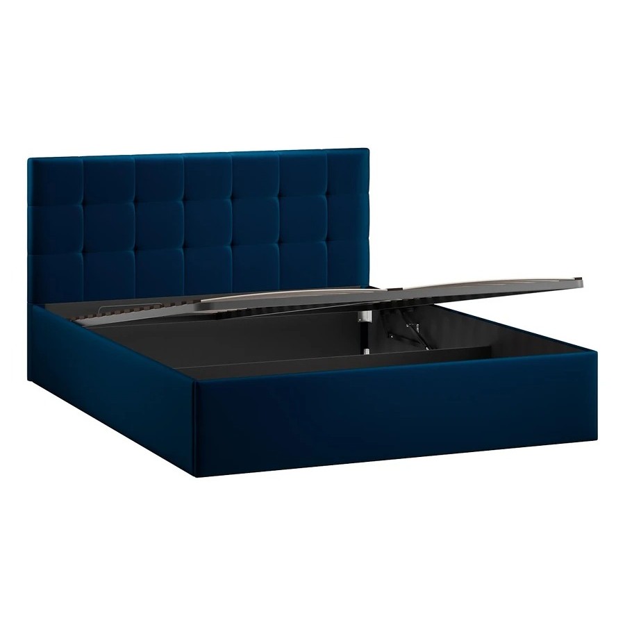 Кровать с ПМ «Джоли» Тип 1 (с подъемным механизмом) с заглушиной Велюр Confetti Blue 160 см