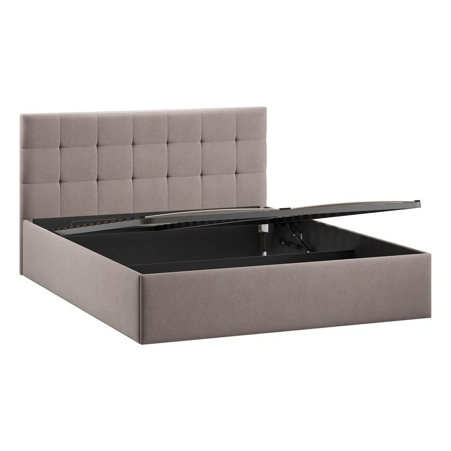 Кровать без ПМ «Джоли» Тип 1 (без подъемного механизма) Велюр Мокко темный 160 см