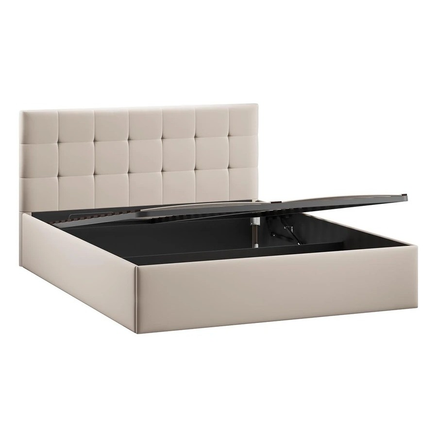 Кровать с ПМ «Джоли» Тип 1 (с подъемным механизмом) с заглушиной Велюр Confetti Cream 160 см