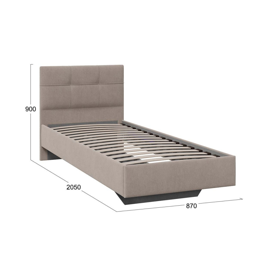 Кровать без ПМ «Элис» Тип 1 (без подъемного механизма) Велюр ultra cashmere