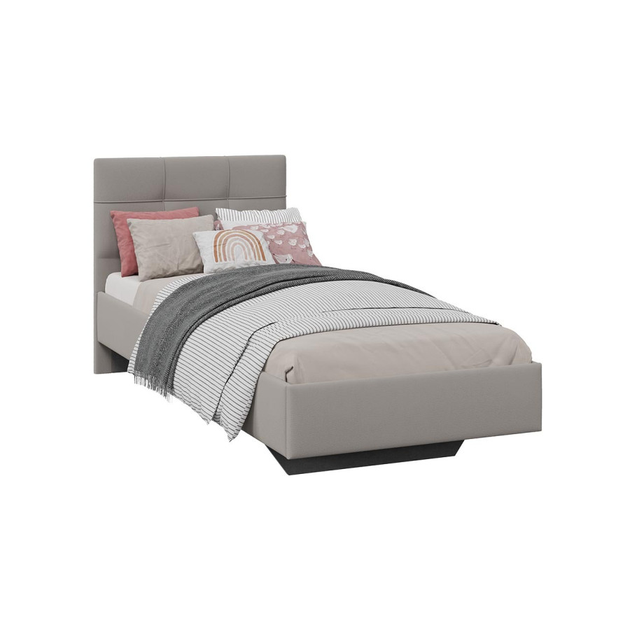 Кровать без ПМ «Элис» Тип 1 (без подъемного механизма) Велюр ultra smoke