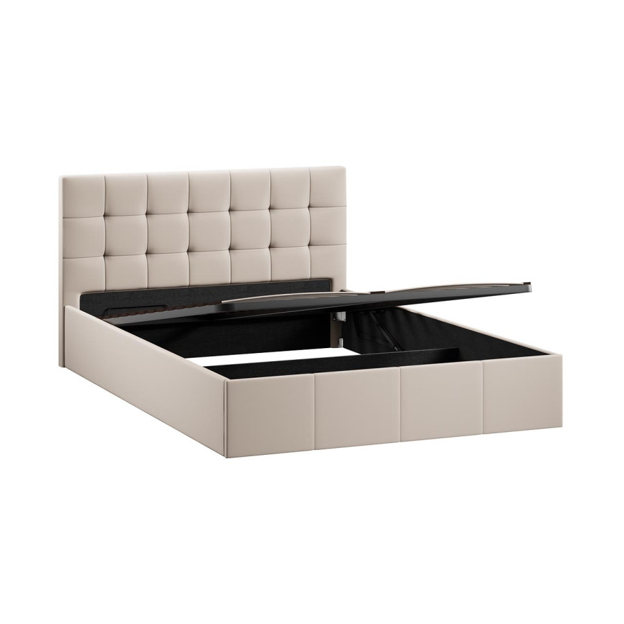 Кровать с ПМ «Эмма» (с подъемным механизмом) с заглушиной Велюр Confetti Cream