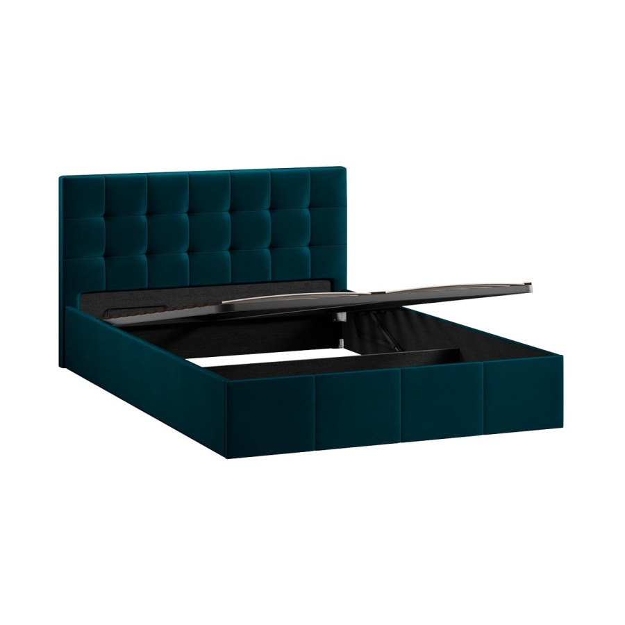 Кровать с ПМ «Эмма» (с подъемным механизмом) с заглушиной Велюр Confetti Izumrud