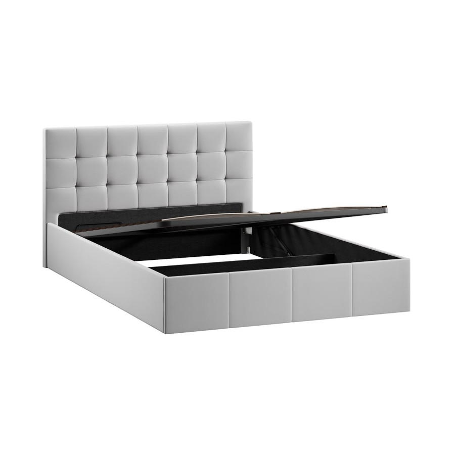 Кровать с ПМ «Эмма» (с подъемным механизмом) с заглушиной Велюр Confetti Silver