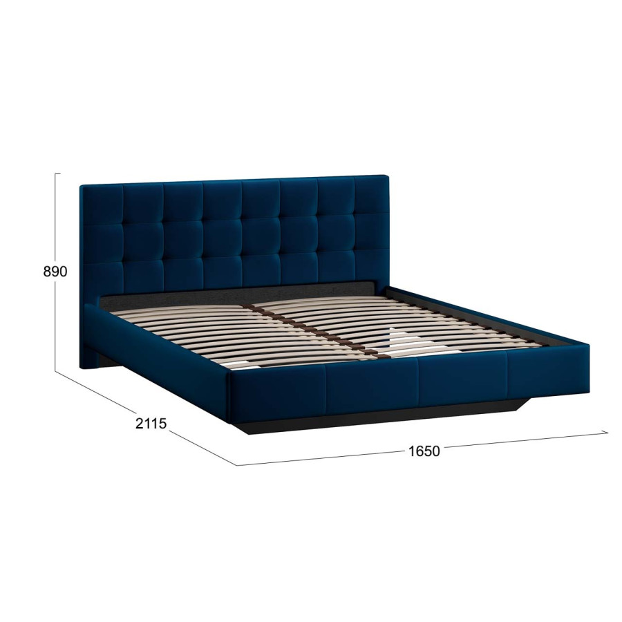 Кровать без ПМ «Эмма» Тип 1 (без подъемного механизма) Велюр Confetti Blue