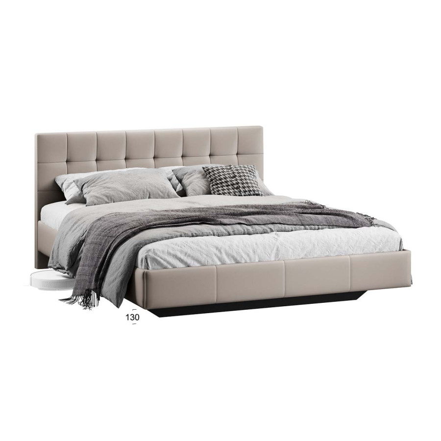 Кровать без ПМ «Эмма» Тип 1 (без подъемного механизма) Велюр Confetti Smoke