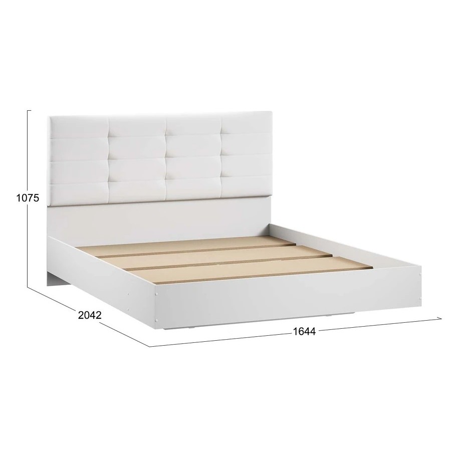 Кровать «Бетта» Тип 3 - 413.003.000 Белый снег, Белый