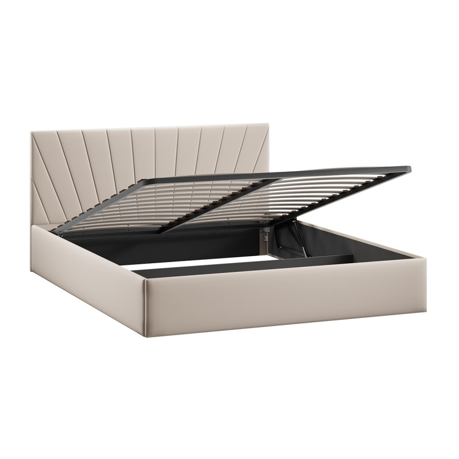 Кровать с ПМ «Эвори» Тип 1 (с подъемным механизмом) с заглушиной Велюр Confetti Cream