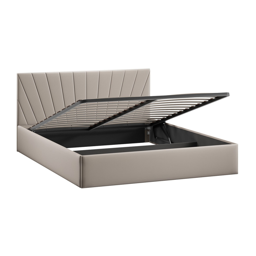 Кровать с ПМ «Эвори» Тип 1 (с подъемным механизмом) с заглушиной Велюр Confetti Smoke