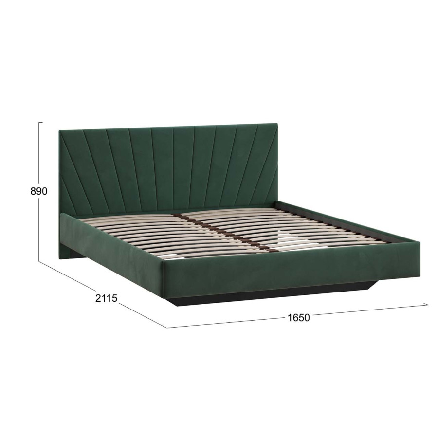 Кровать без ПМ «Эвори» Тип 1 (без подъемного механизма) Велюр Confetti Deep forest