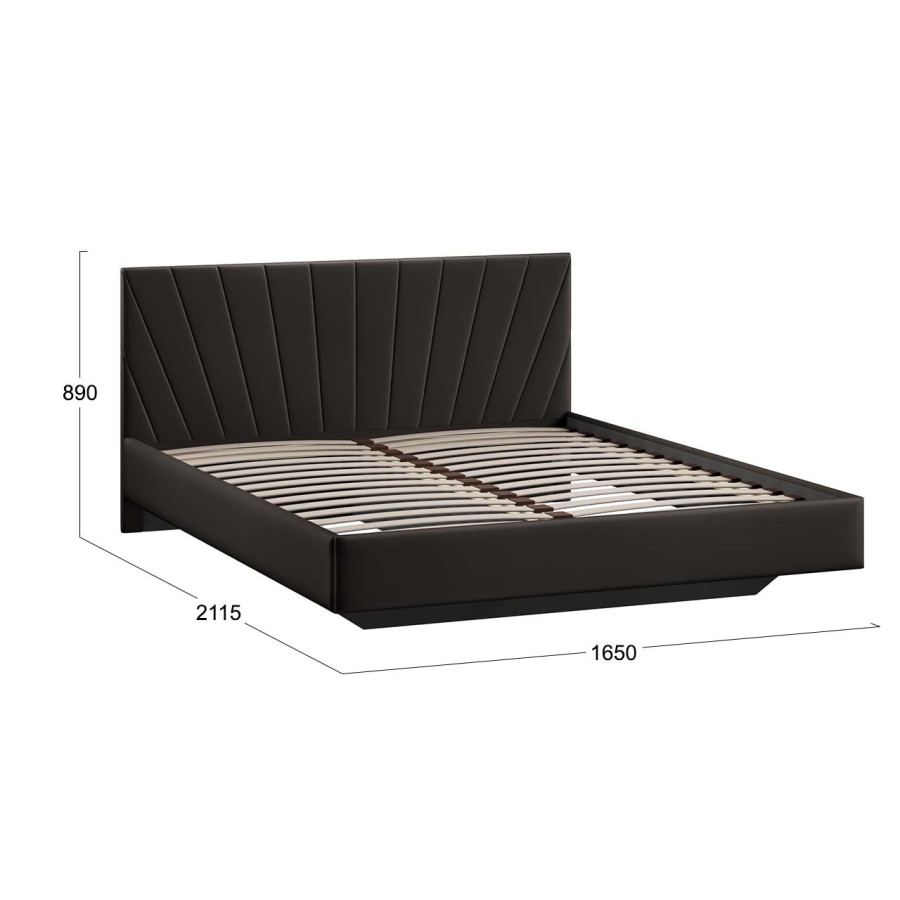 Кровать без ПМ «Эвори» Тип 1 (без подъемного механизма) Велюр Confetti Stone