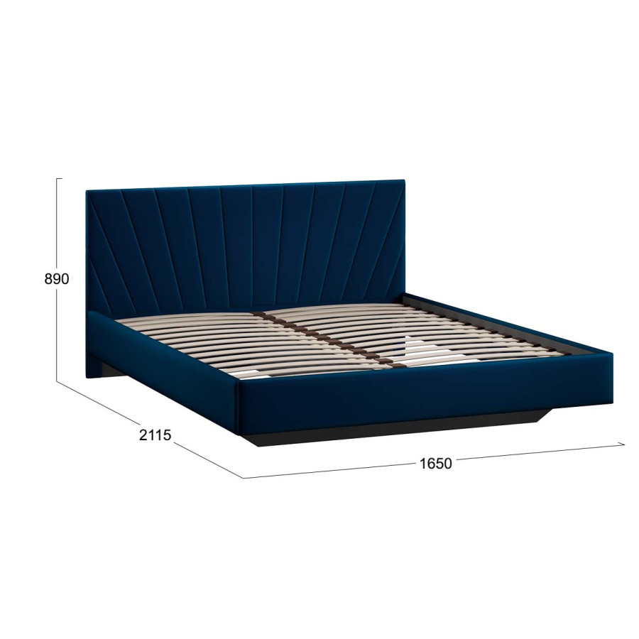 Кровать без ПМ «Эвори» Тип 1 (без подъемного механизма) Велюр Confetti Blue