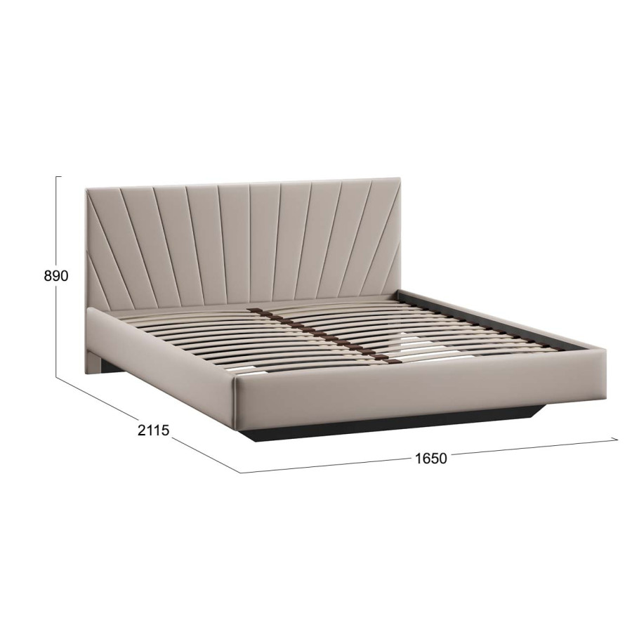 Кровать без ПМ «Эвори» Тип 1 (без подъемного механизма) Велюр Confetti Smoke