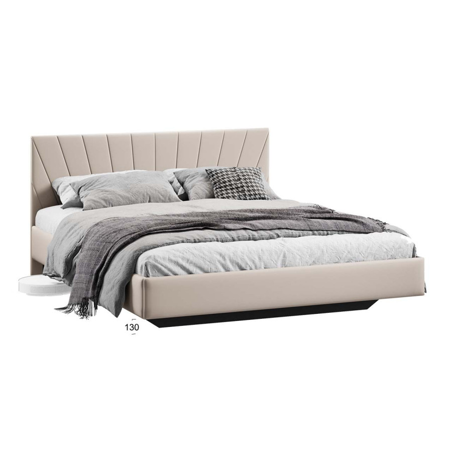 Кровать без ПМ «Эвори» Тип 1 (без подъемного механизма) Велюр Confetti Cream