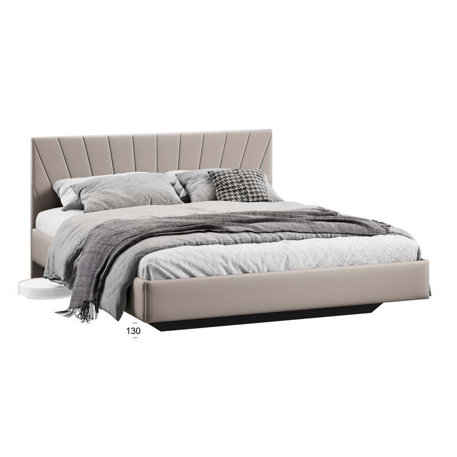 Кровать без ПМ «Эвори» Тип 1 (без подъемного механизма) Велюр Confetti Smoke