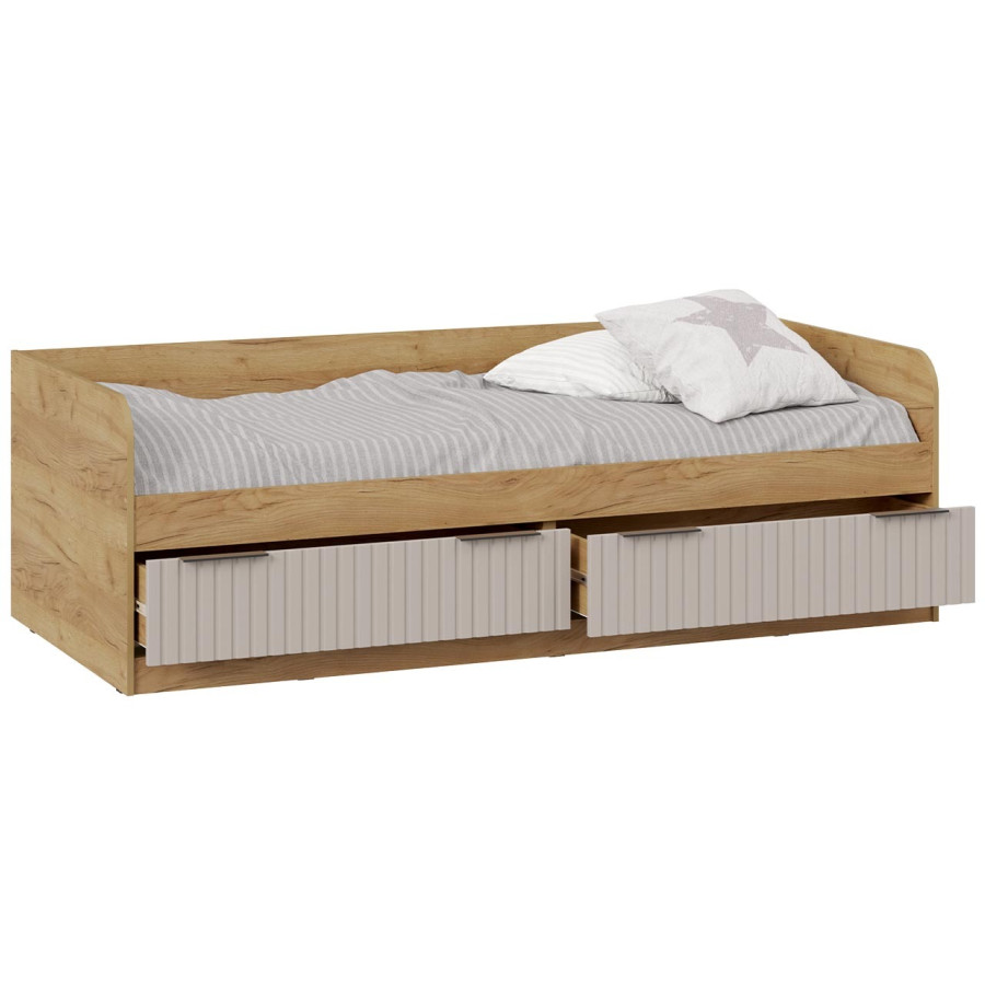 Кровать комбинированная «Хилтон» (900) Тип 1 - 404.006.000 Дуб Крафт золотой, Мокко матовый