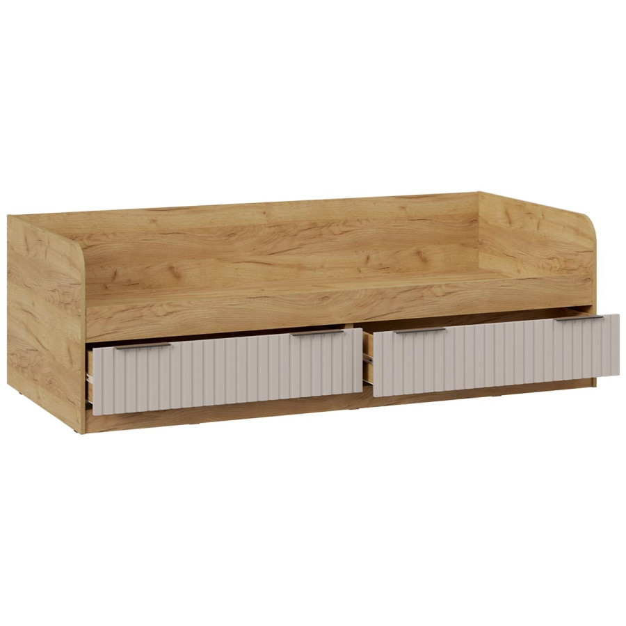 Кровать комбинированная «Хилтон» (900) Тип 1 - 404.006.000 Дуб Крафт золотой, Мокко матовый