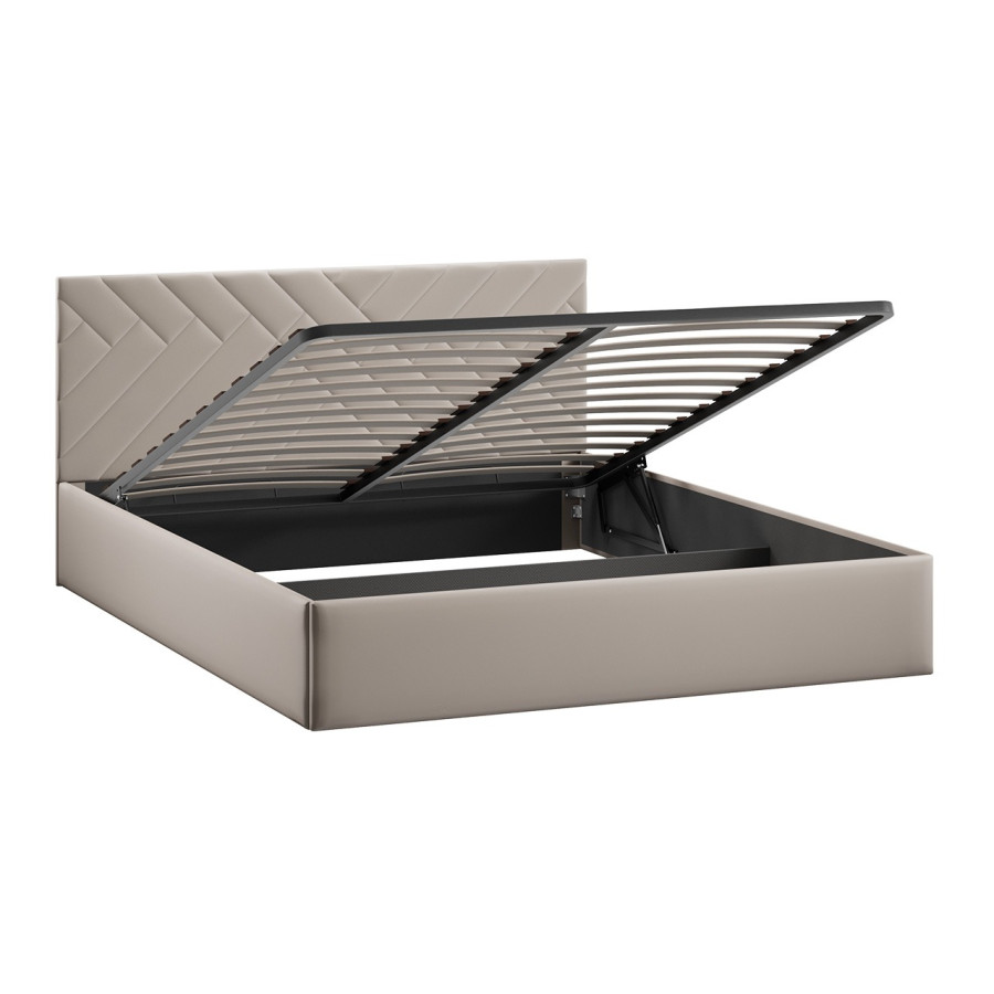 Кровать с ПМ «Кевия» Тип 1 (с подъемным механизмом) с заглушиной Велюр Confetti Smoke