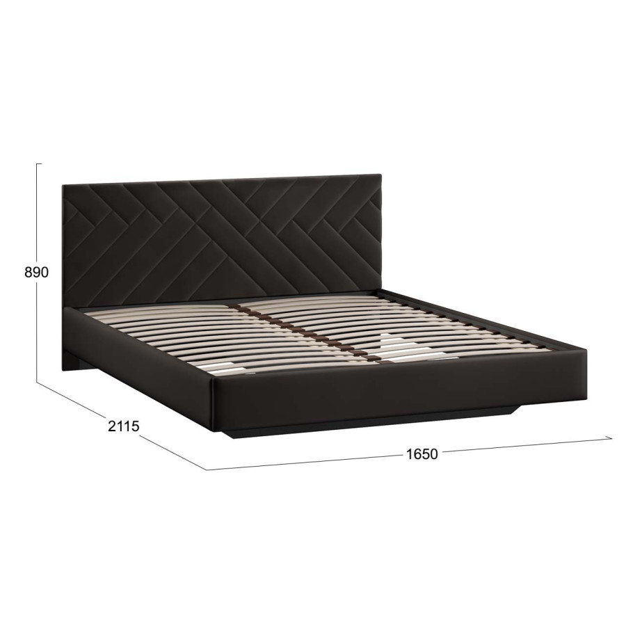 Кровать без ПМ «Кевия» Тип 1 (без подъемного механизма) Велюр Confetti Stone