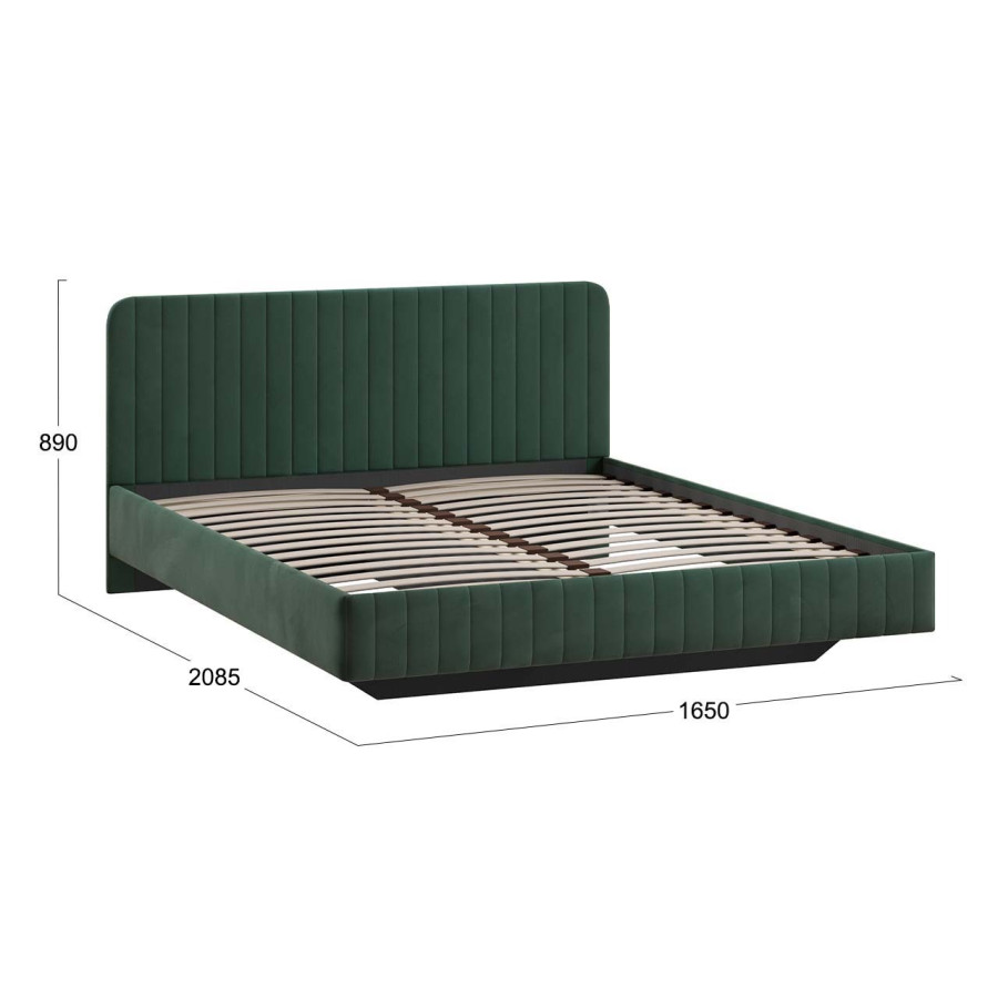 Кровать без ПМ «Шелли» Тип 1 (без подъемного механизма) Велюр Confetti Deep forest